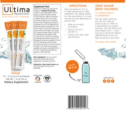 Label for Ultima Replenisher Orange