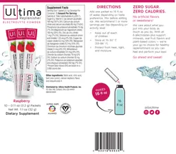 Label for Ultima Replenisher Raspberry