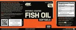 Label for Enteric-Coated Fish Oil Softgels
