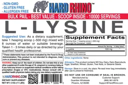 Label for L-Lysine