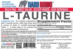 Label for L-Taurine