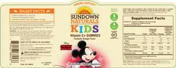 Label for Kids Vitamin C+ Gummies Disney Mickey Mouse Fantastic Orange Flavor