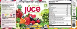 Label for Organic Juce Garden Berry