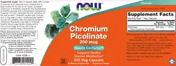 Label for Chromium Picolinate 200 mcg