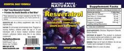 Label for Resveratrol