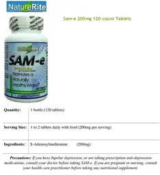 Label for Sam-e 200 mg