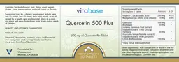 Label for Quercetin 500 Plus