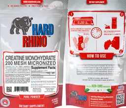 Label for Creatine Monohydrate 200 Mesh Micronized