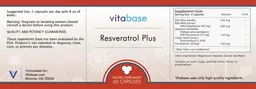 Label for Resveratrol Plus