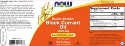 Label for Double Strength Black Currant Oil 1000 mg
