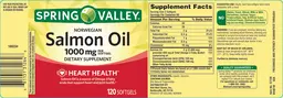 Label for Norwegian Salmon Oil 1000 mg