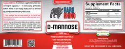 Label for D-Mannose 1500 mg