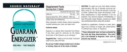 Label for Guarana Energizer