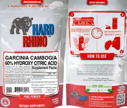 Label for Garcinia Cambogia 60% Hydroxy Citric Acid