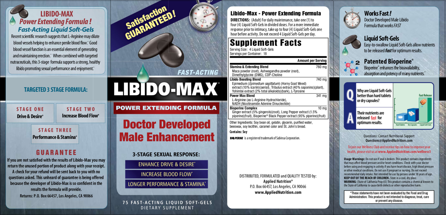 Label for Libido-Max Power Extending Formula