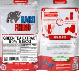 Label for Green Tea Extract 50% EGCG