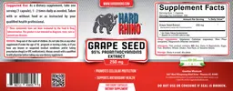 Label for Grape Seed 95% Proanthocyanidins Extract 250 mg