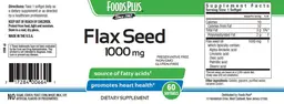 Label for Flax Seed 1000 mg