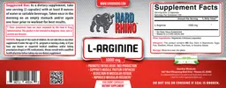 Label for L-Arginine 1000 mg