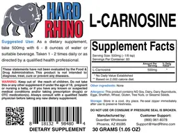 Label for L-Carnosine