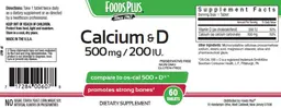 Label for Calcium & D 500 mg/200 IU