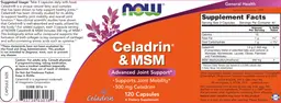 Label for Celadrin & MSM