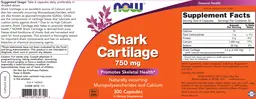 Label for Shark Cartilage 750 mg