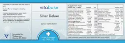 Label for Silver Deluxe Senior Multivitamin