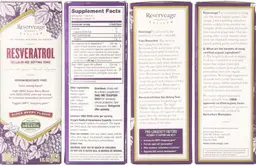 Label for Resveratrol Super Berry Flavor