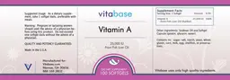 Label for Vitamin A 25,000 IU