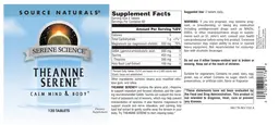 Label for Theanine Serene