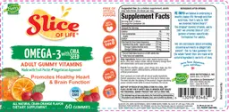 Label for Omega-3 With Chia Seed All Natural Cran-Orange Flavor