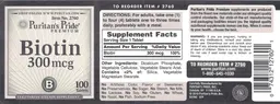 Label for Biotin 300 mcg