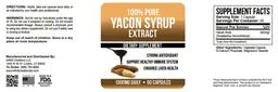 Label for 100% Pure Yacon Syrup Extract