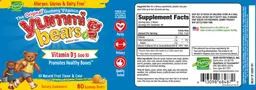 Label for Vitamin D3 600 IU All Natural Fruit Flavor