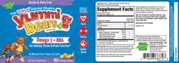 Label for Omega 3 + DHA