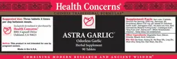 Label for Astra Garlic