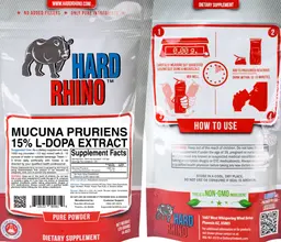 Label for Mucuna Pruriens 15% L-Dopa Extract