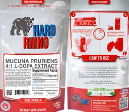 Label for Mucuna Pruriens 4:1 L-Dopa Extract