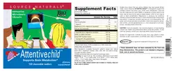 Label for Attentive Child Sweet & Tart