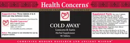Label for Cold Away