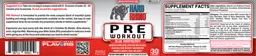 Label for Pre Workout Blue Raspberry