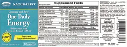 Label for One Daily Energy