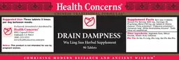 Label for Drain Dampness