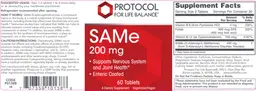Label for SAMe 200 mg