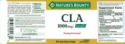 Label for CLA 1000 mg