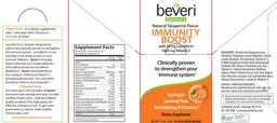 Label for Beveri Immunity Boost Natural Tangerine Flavor