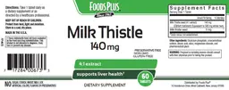 Label for Milk Thistle 140 mg