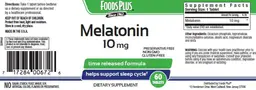Label for Melatonin 10 mg