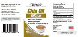 Label for Chia Oil 1000 mg